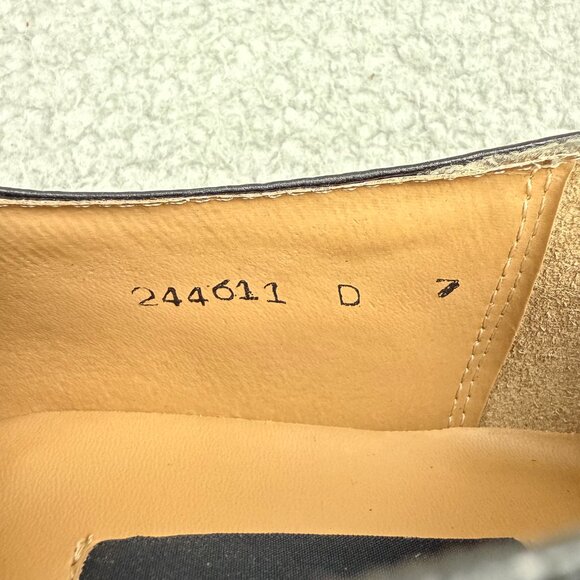 Giorgio Brutini Loafers Men 7 Shoe Black Bernard Leather Dress Slip On Vintage 1 - Picture 8 of 11